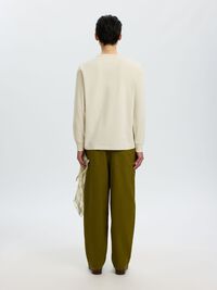 LANGE MOUWEN T-SHIRT, Silver Birch, highres