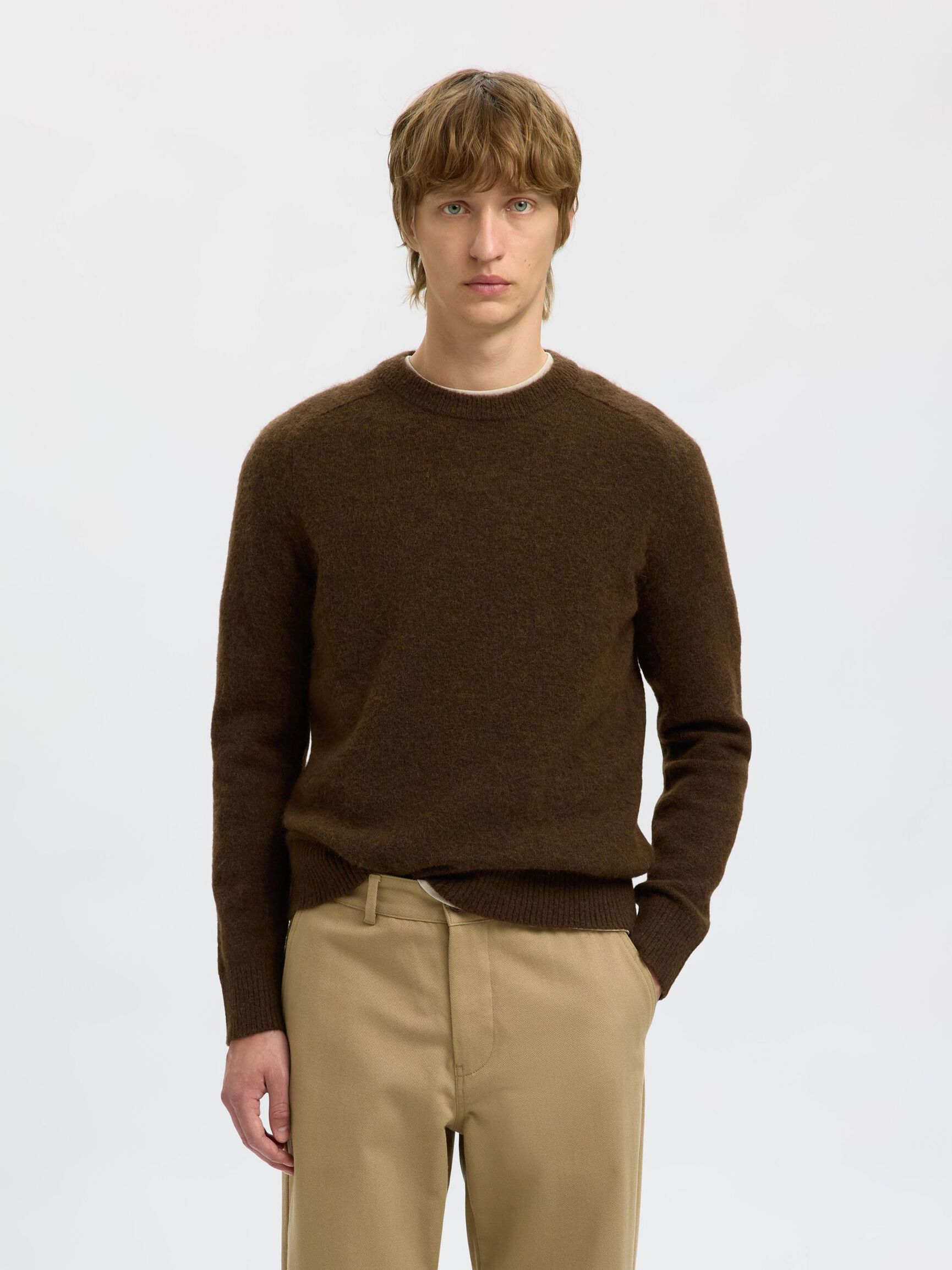 LANGÄRMELIGER STRICKPULLOVER, Demitasse, highres