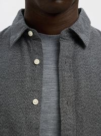 REGULAR PASFORM SKJORTE, Gray Flannel, highres