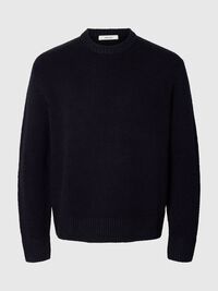 SWETER Z DZIANINY, Navy Blazer, highres