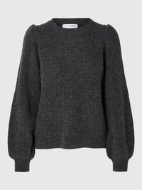 WOOL BLEND KNITTED JUMPER, Volcanic Ash, highres