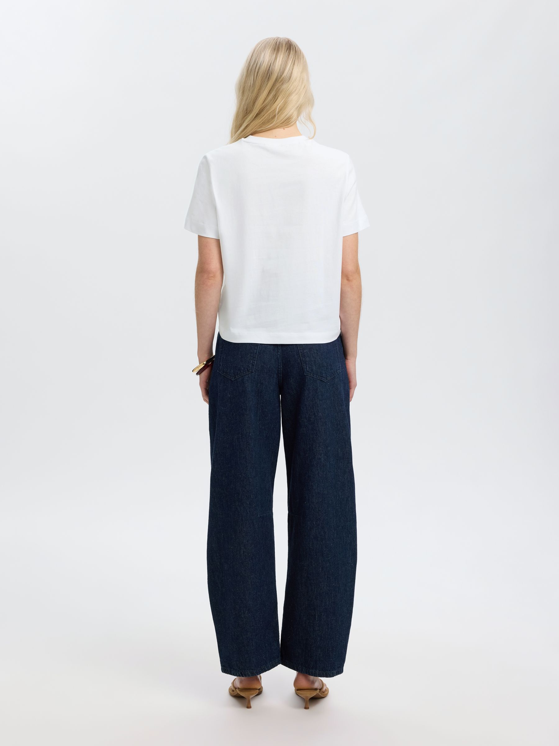 EMBROIDERED CREWNECK T-SHIRT, Bright White, highres