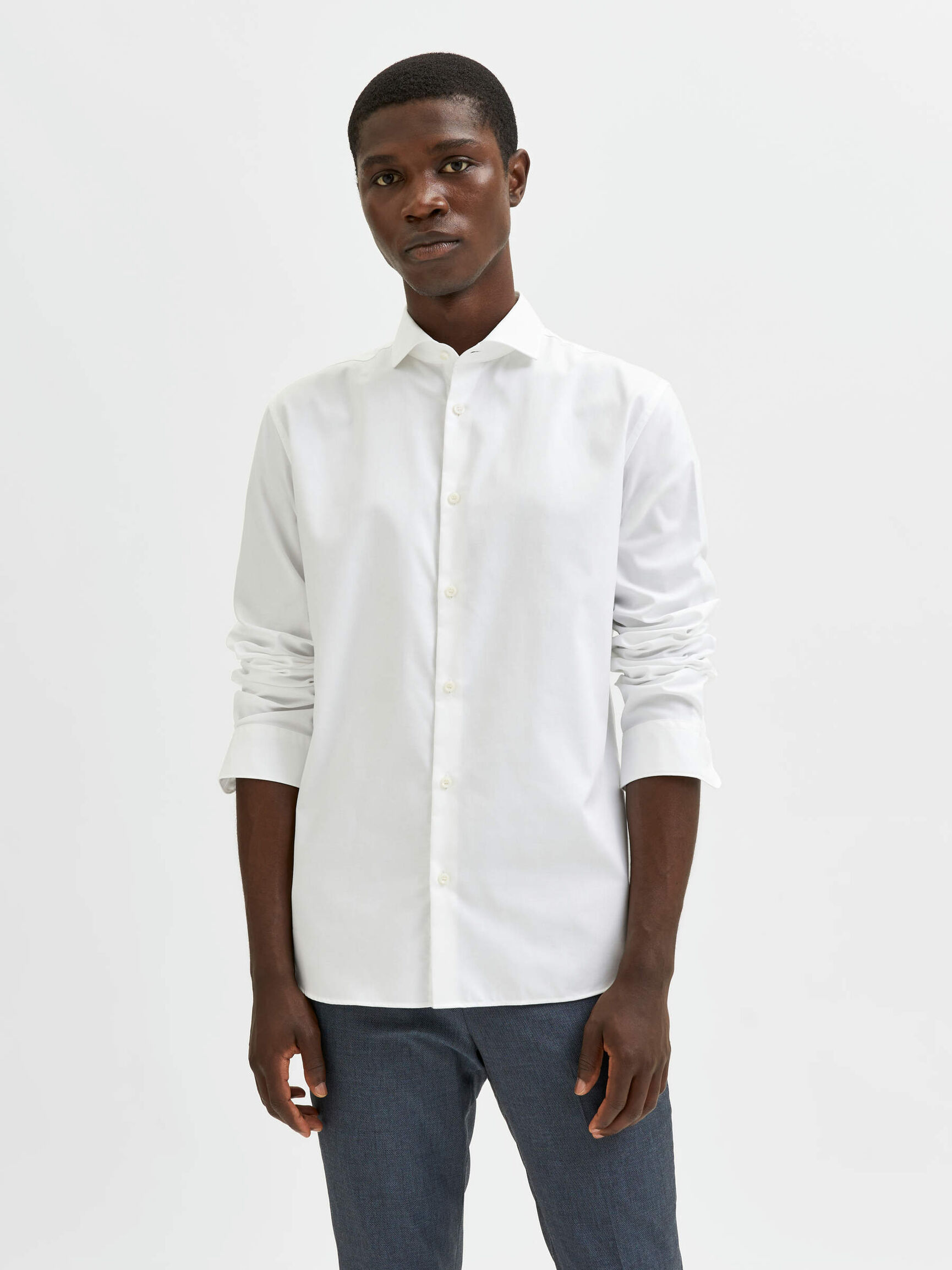 LANGE ÄRMEL HEMD, Bright White, highres