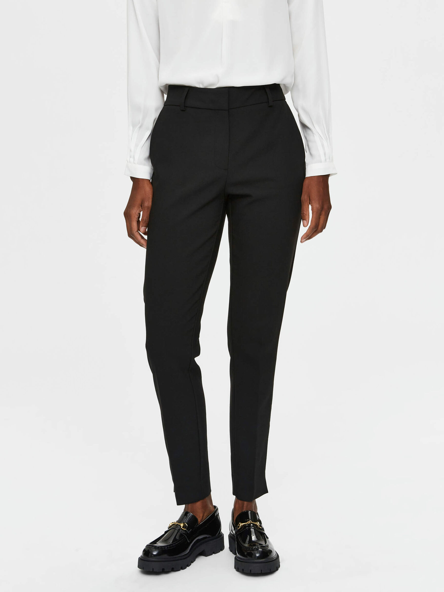TAPERED TROUSERS, Black, highres
