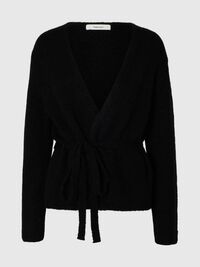 WOLMIX GEBREID VEST, Black, highres