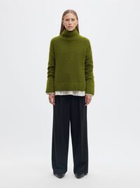 WOOL BLEND HIGH-NECK JUMPER, Cardamom Seed, highres
