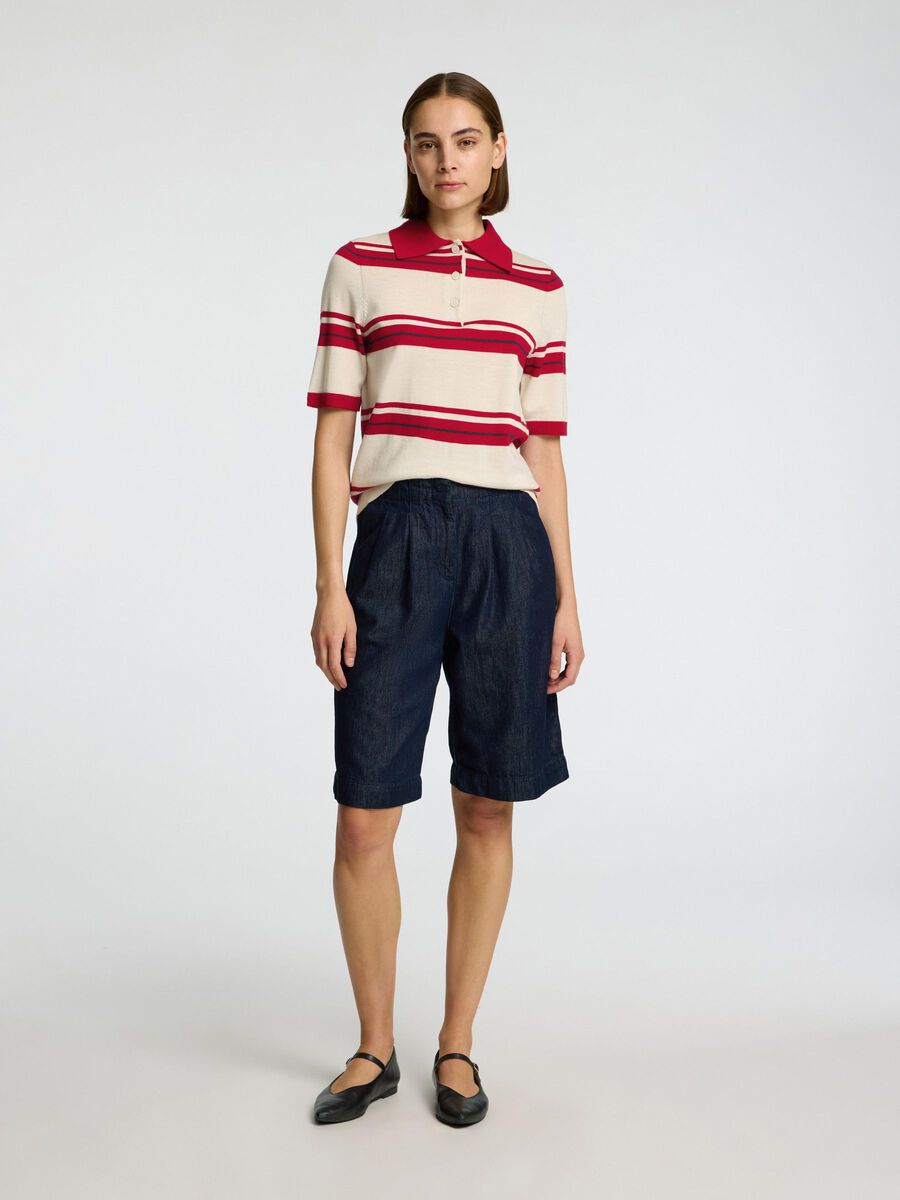 Selected 100% MERINO WOOL KNITTED POLO SHIRT, Birch, highres - 16099140_Birch_1216580_005.jpg