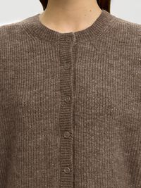 ULLBLANDNING STICKAD VÄST, Chocolate Chip, highres