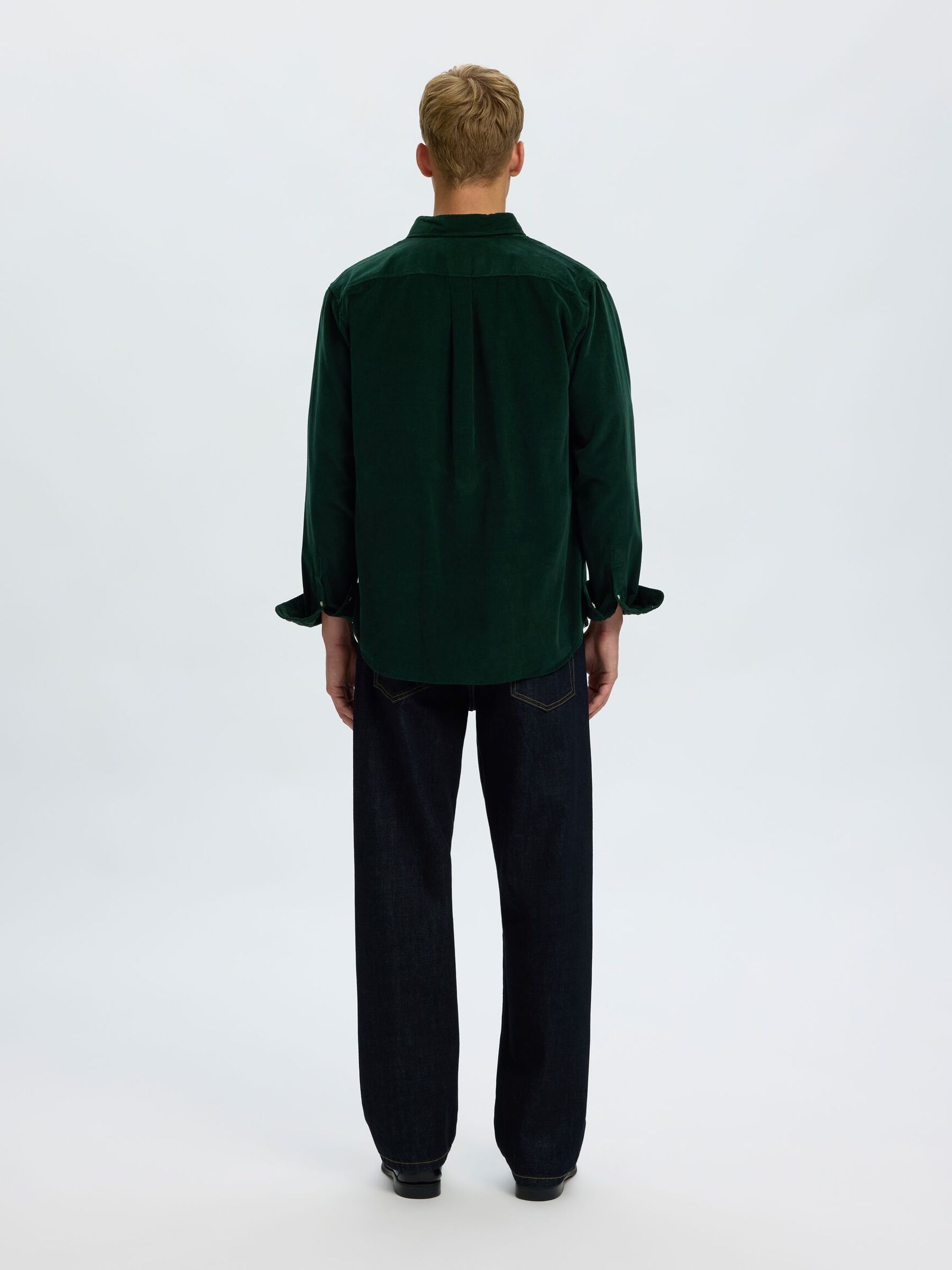 COTTON  CORDUROY SHIRT, Pine Grove, highres