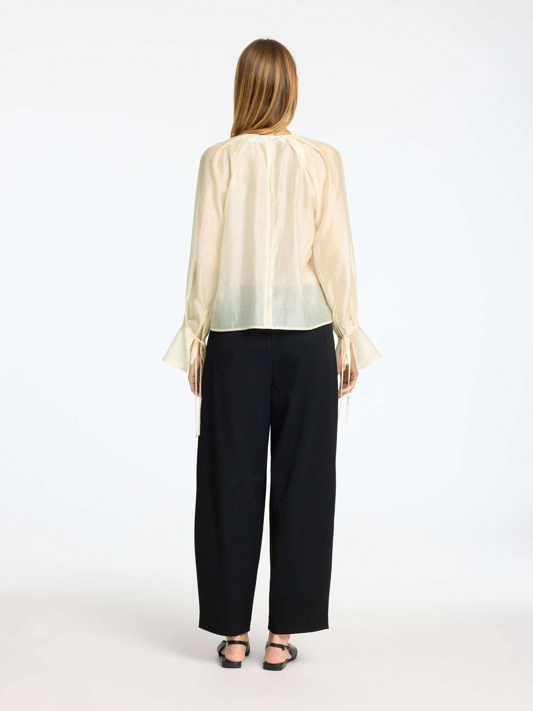 DETAILED LONG SLEEVED BLOUSE, Angora, highres