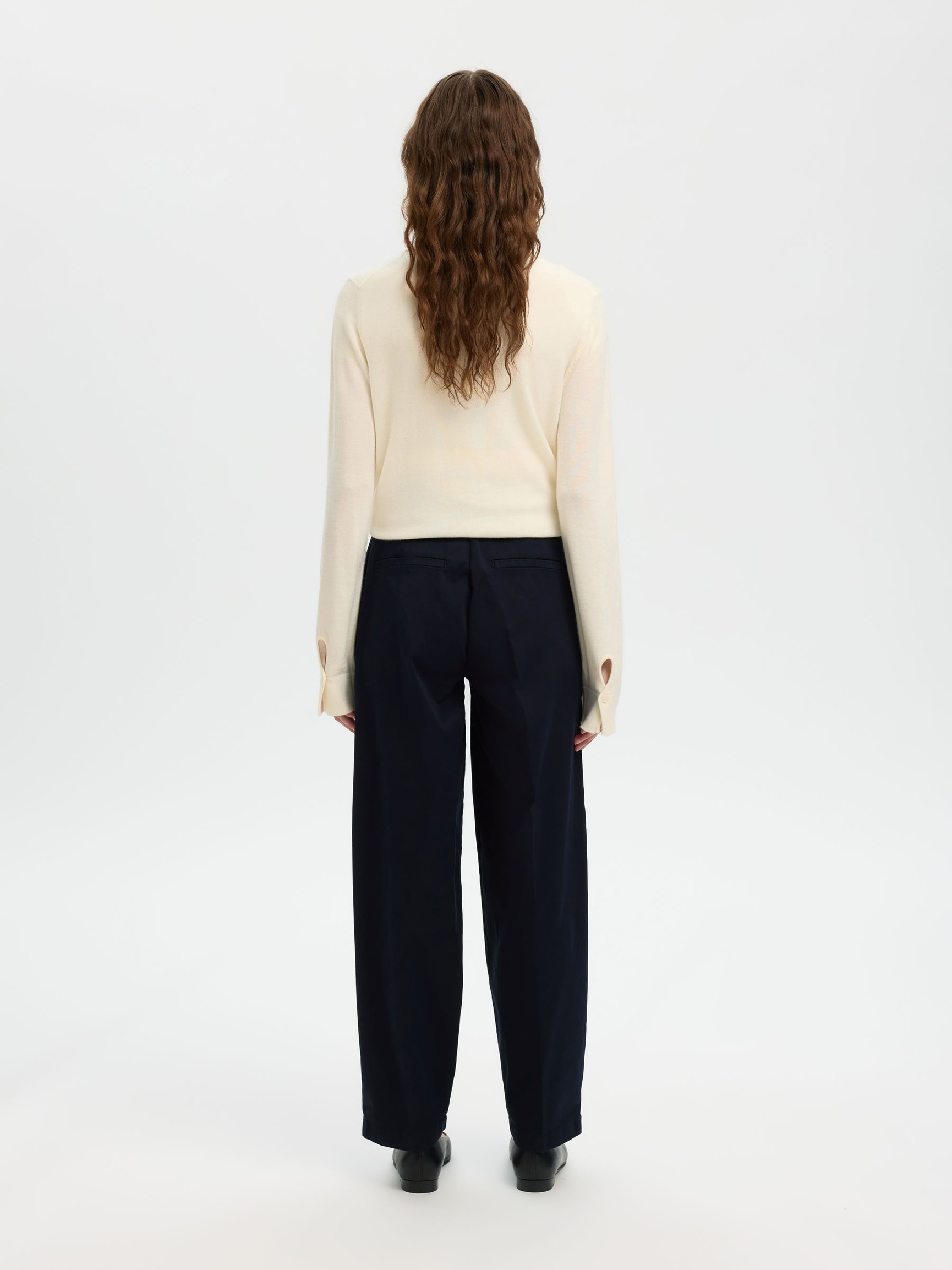 BAUMWOLLMIX BARREL FIT HOSEN, Dark Sapphire, highres