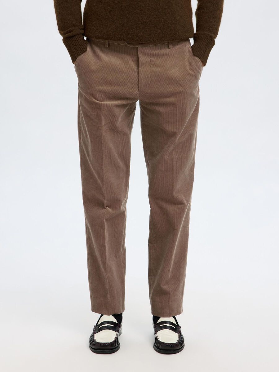 Product tile image - PANTALONI IN VELLUTO, Brownie | 16094864_Brownie