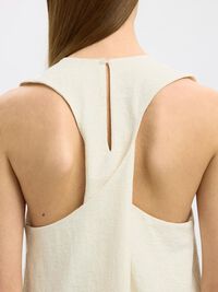 COTTON BLEND JACQUARD MINI DRESS, Snow White, highres