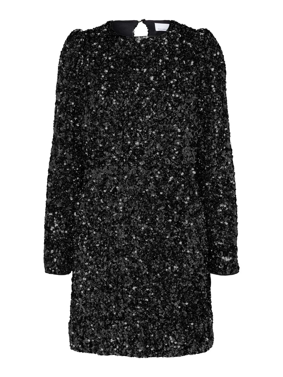 Selected PAILLETTEN MINI JURK, Black, highres - 16087677_Black_001.jpg