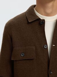 100% WOOL CARDIGAN, Demitasse, highres