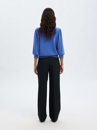 PUFF SLEEVE SWEATSHIRT, Dazzling Blue, highres