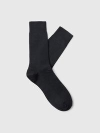 COTTON BLEND SOCKS, Black, highres