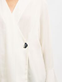 ASYMMETRIC LONG SLEEVED SHIRT, Gardenia, highres