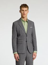 SLIM FIT SINGLE-BREASTED BLAZER, Grey, highres