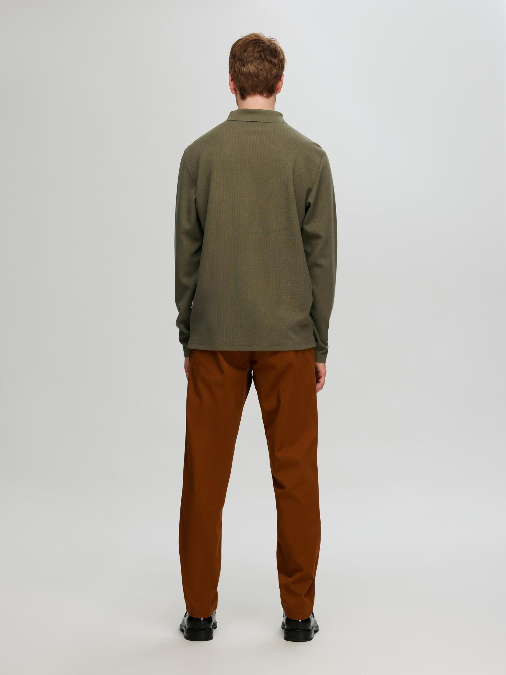 LONG SLEEVED POLO SHIRT, Kalamata, highres