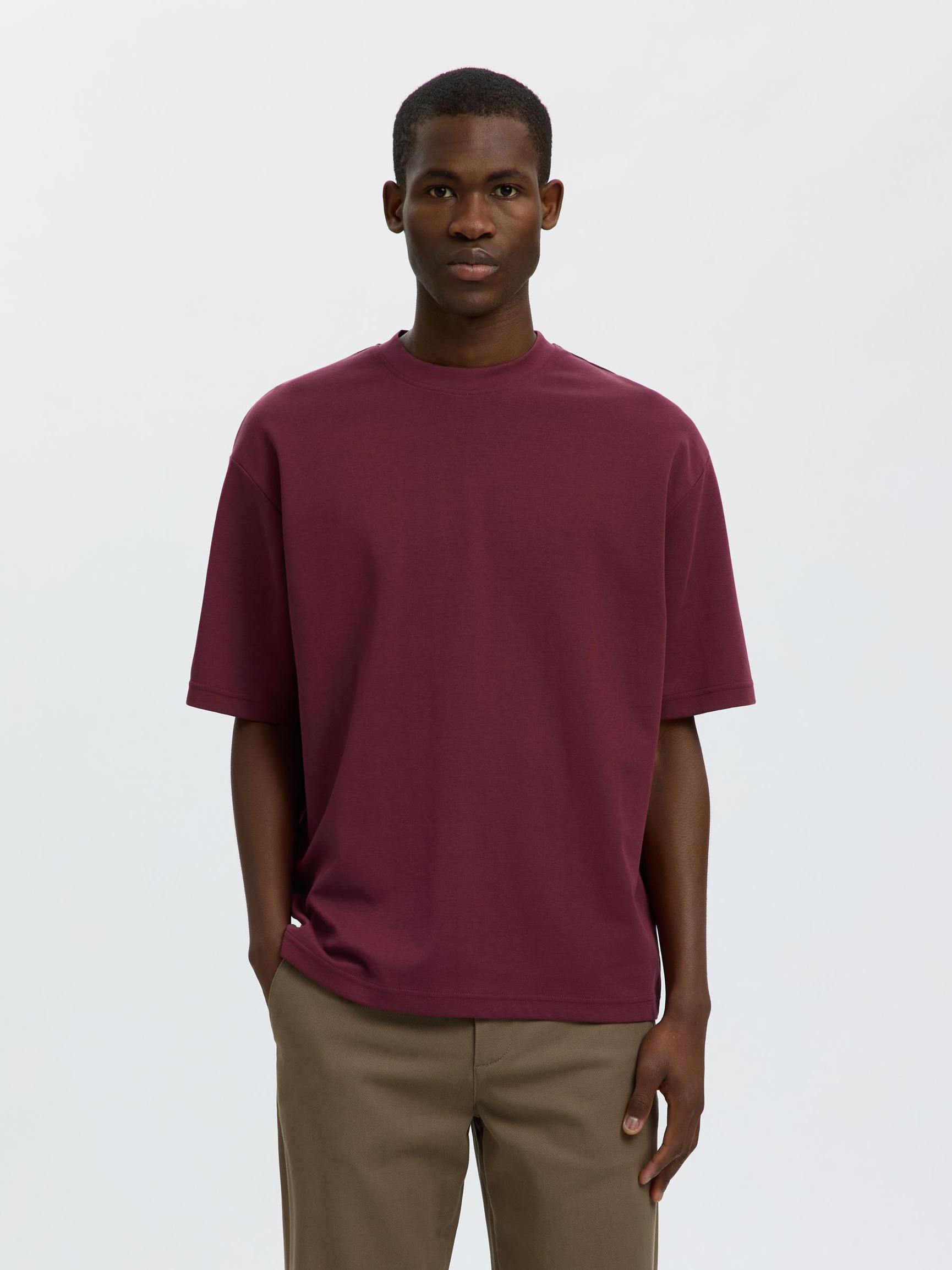 LOOSE FIT T-SHIRT, Tawny Port, highres