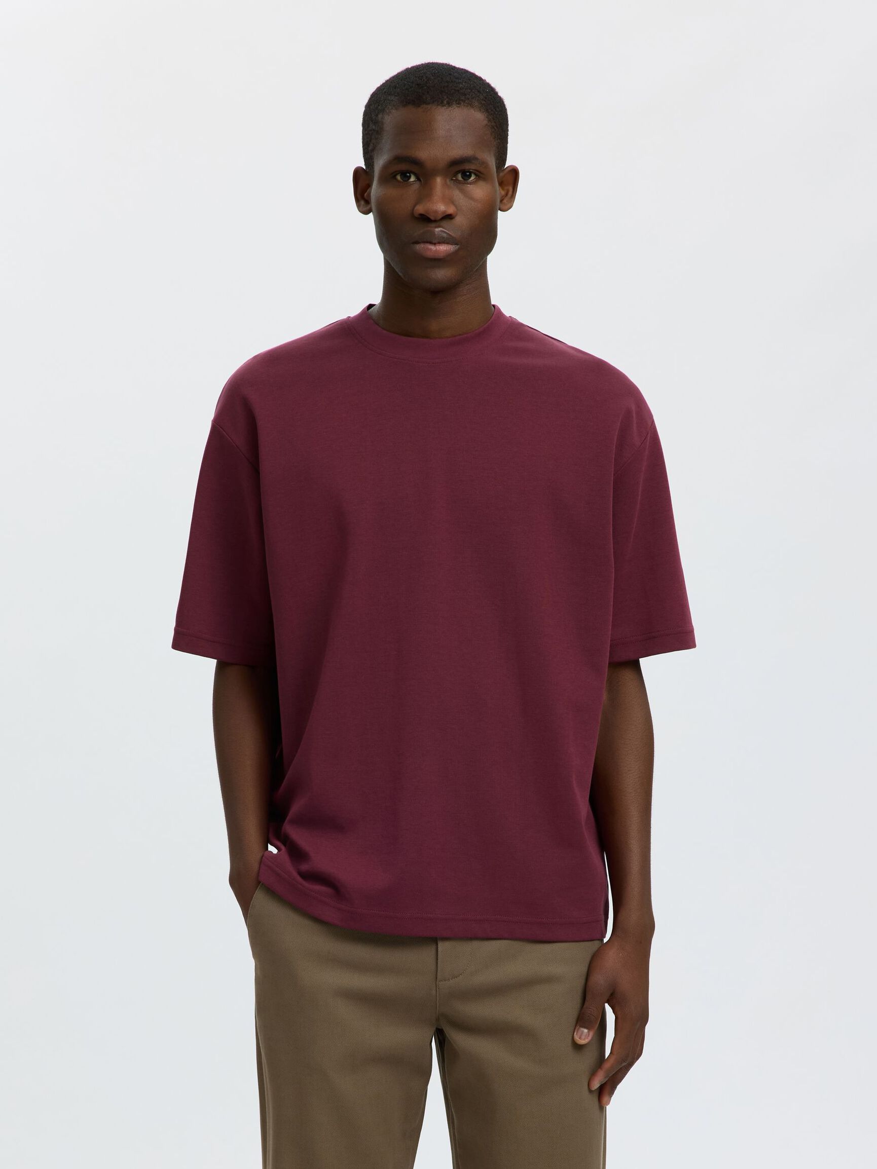 LOOSE FIT T-SHIRT, Tawny Port, highres