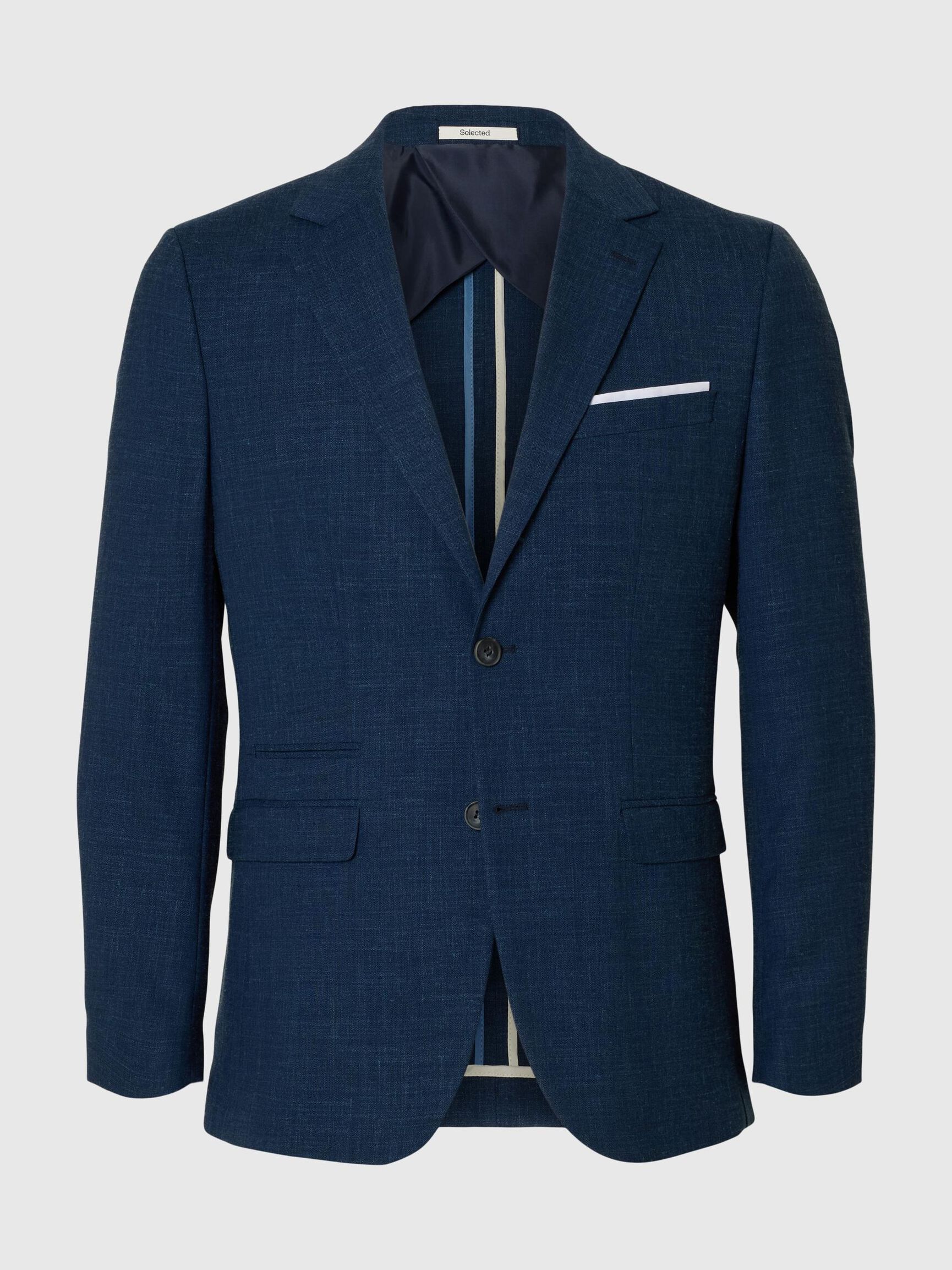 SLIM FIT EINREIHIGER BLAZER, Dark Navy, highres