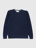 Selected ØKOLOGISK BOMULL TEKSTURERT STRIKKET PULLOVER, Dark Sapphire, highres - 80000396_DarkSapphire_001.jpg