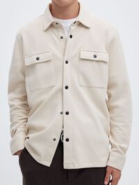 CLASSIC OVERSHIRT, Oatmeal, highres
