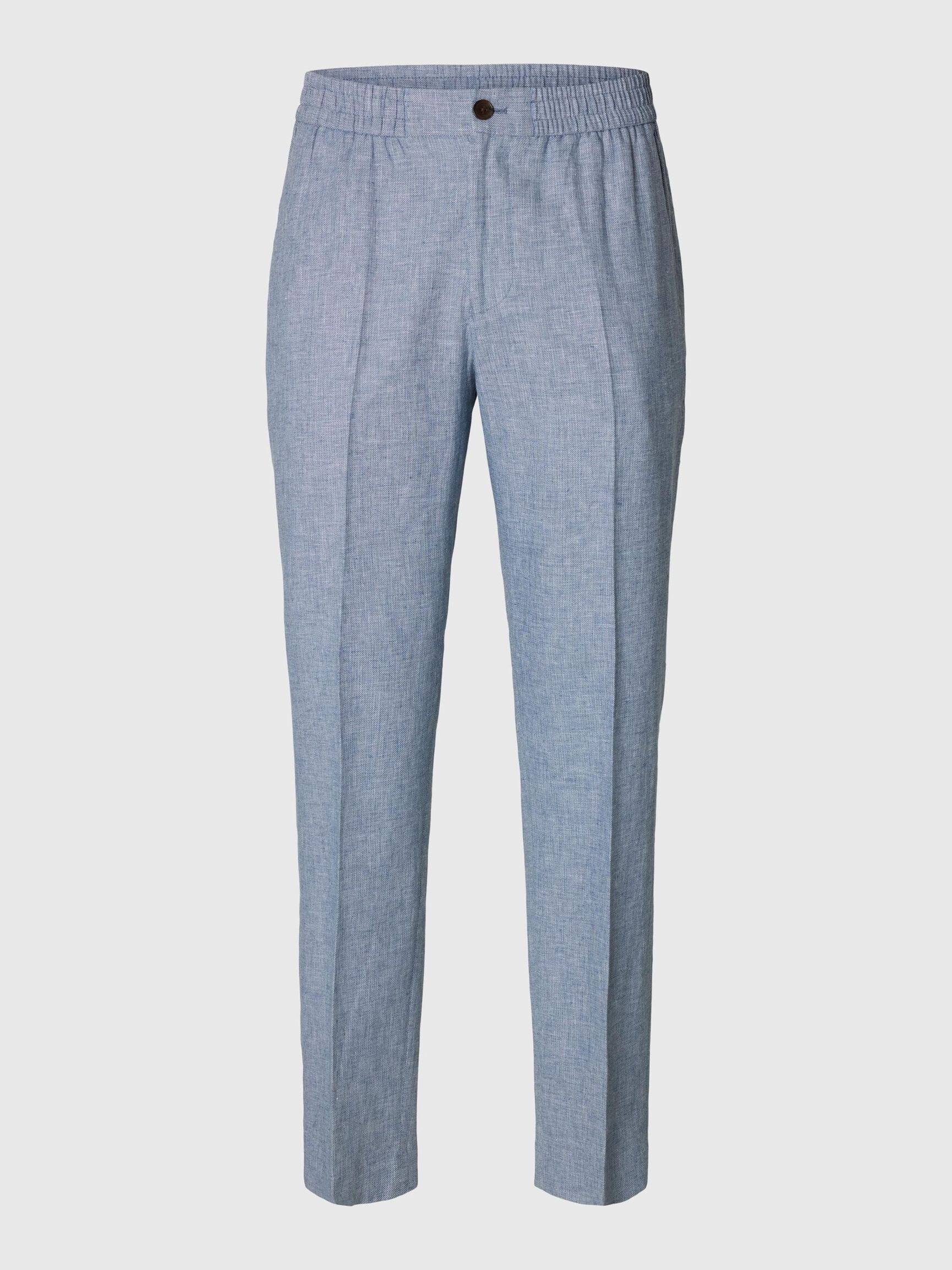 MEZCLA DE LINO PANTALONES DE TRAJE, Light Blue, highres