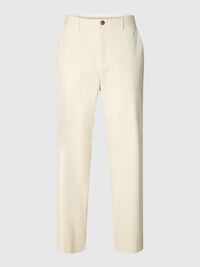 COTTON LOOSE FIT TROUSERS, Birch, highres