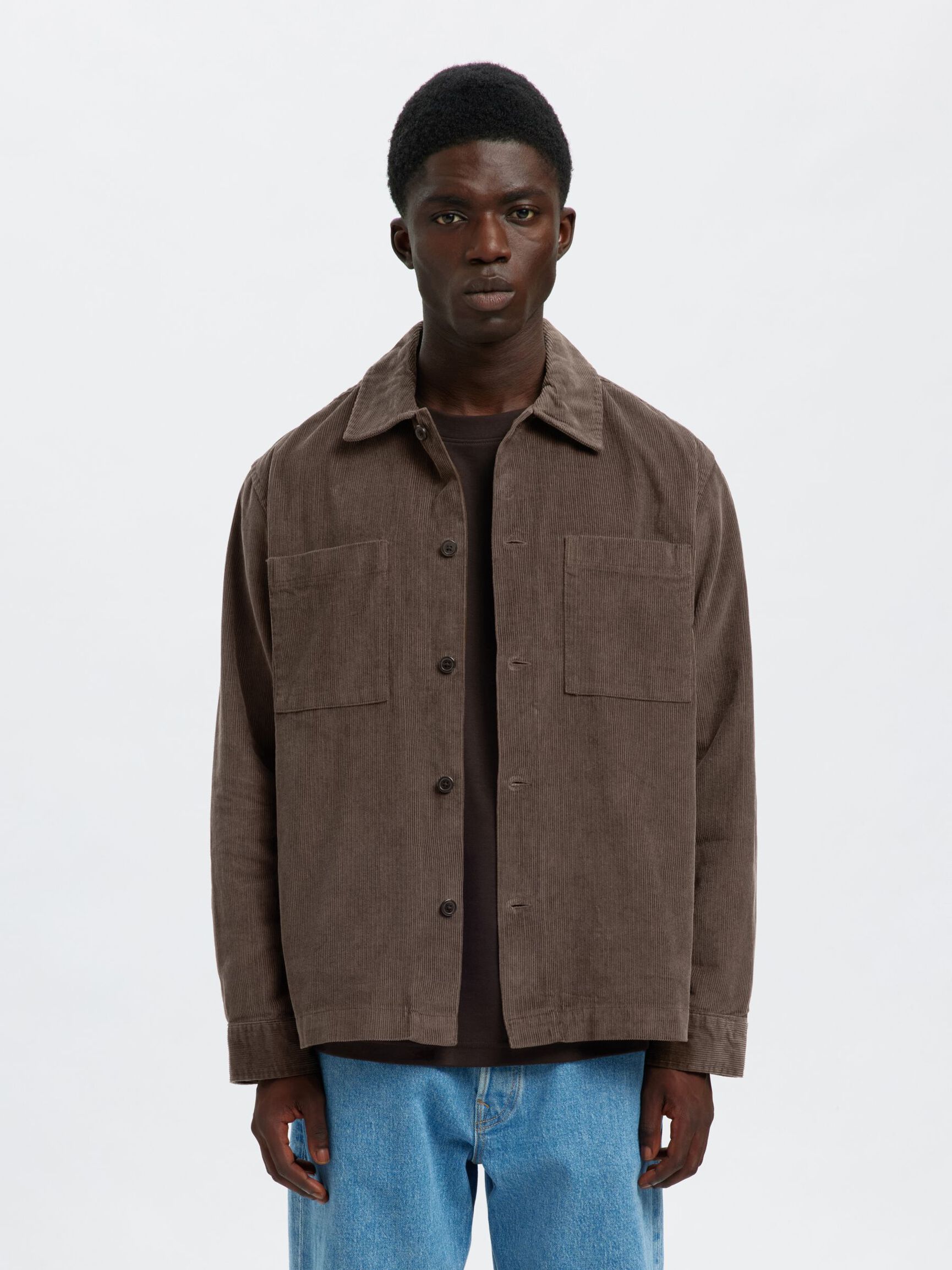 CORDUROY OVERSHIRT, Demitasse, highres