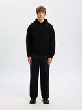 Selected 100% BAUMWOLL HOODIE, Black, highres - 16100000_Black_005.jpg
