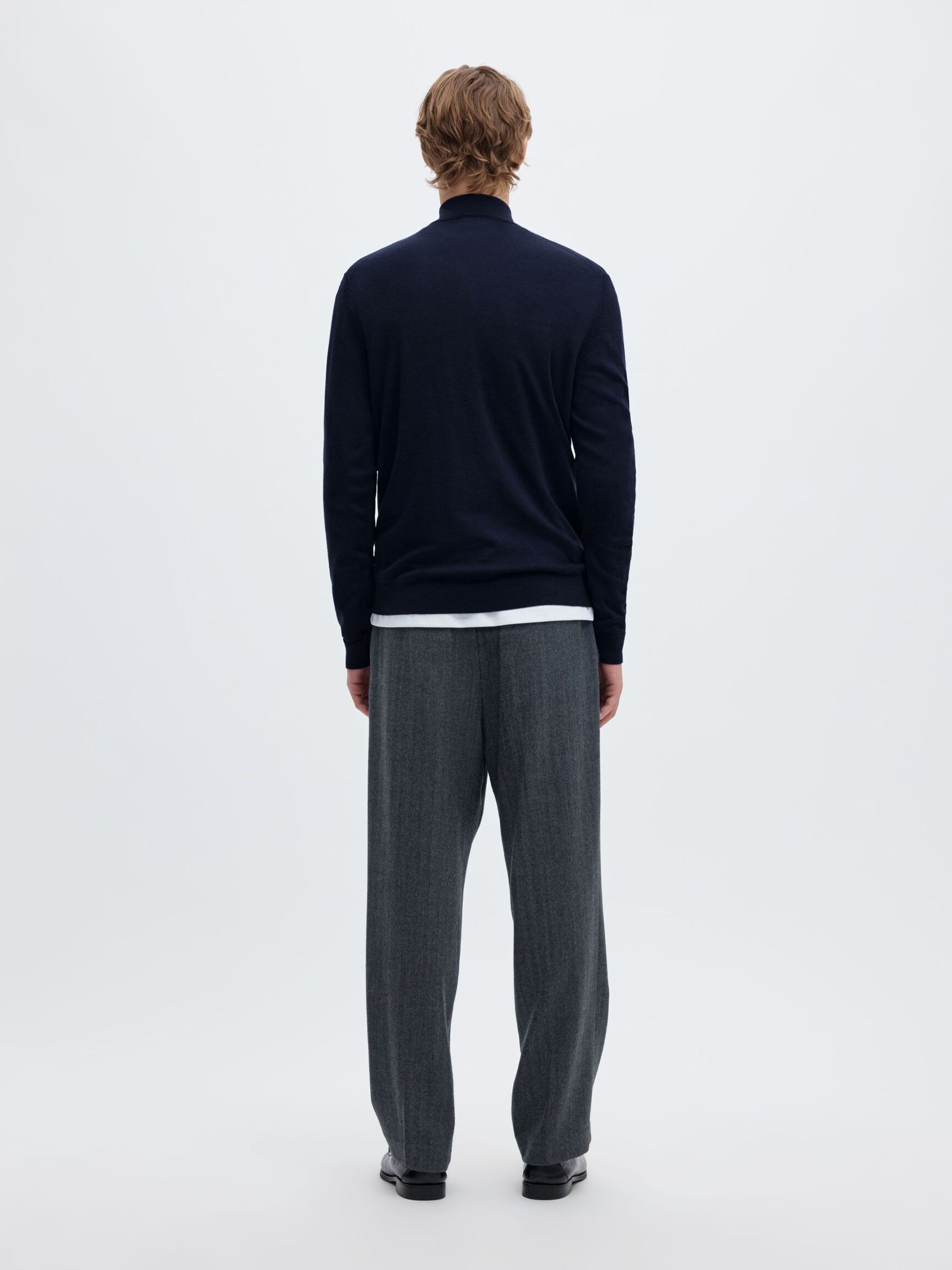 SWETER Z KRÓTKIM ZAMKIEM, Navy Blazer, highres