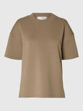 Selected MOCK NECK T-SHIRT, Greige, highres - 16092897_Greige_001.jpg
