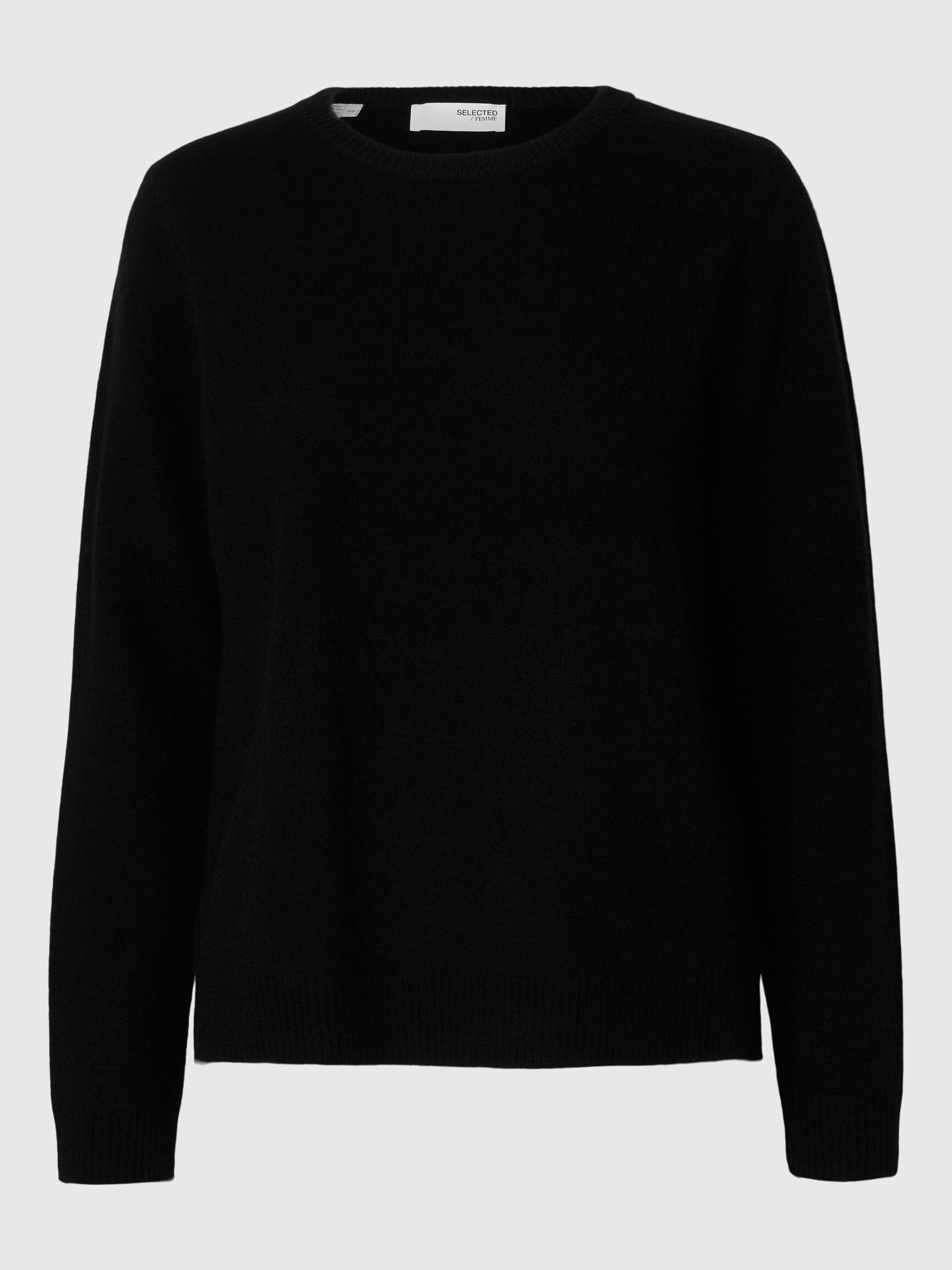 100% KASCHMIR PULLOVER, Black, highres