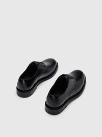 LEATHER DERBY SHOES, Black, highres