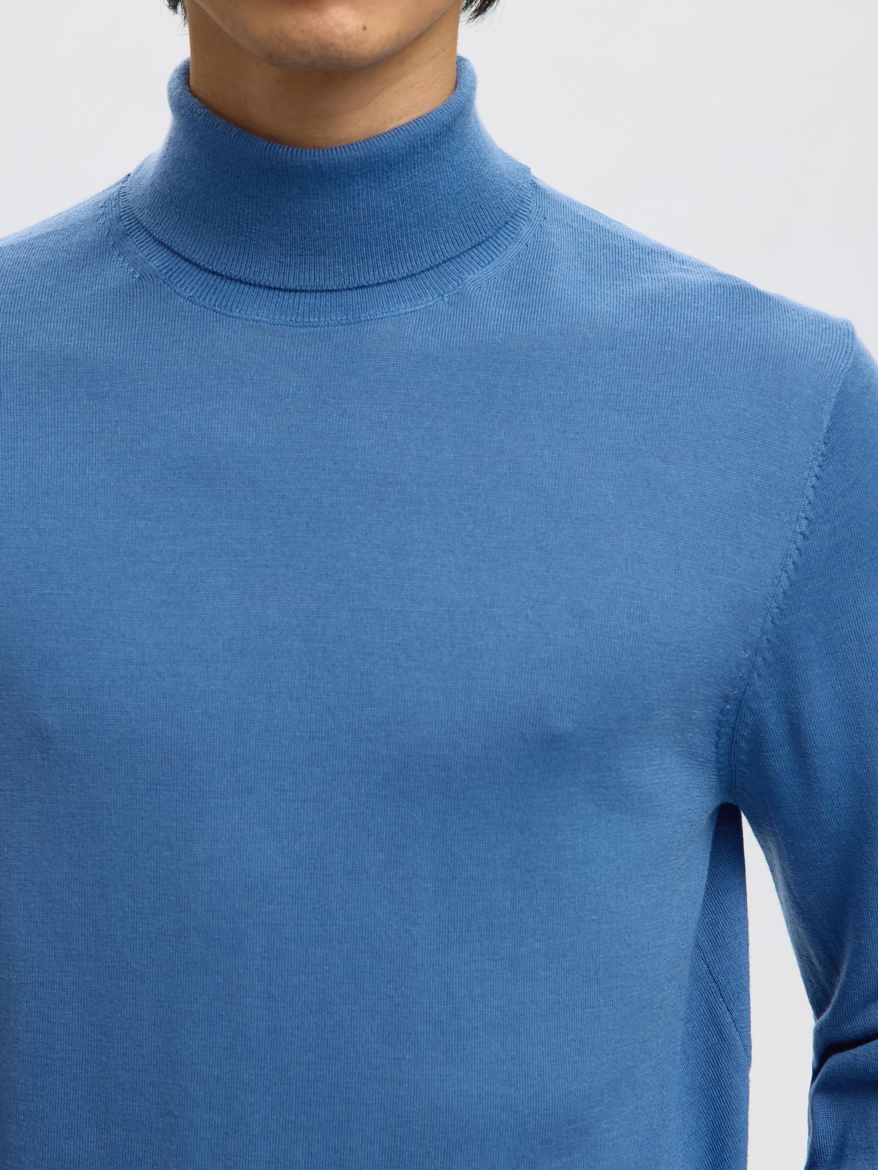 100% MERINO WOOL TURTLENECK, True Navy, highres