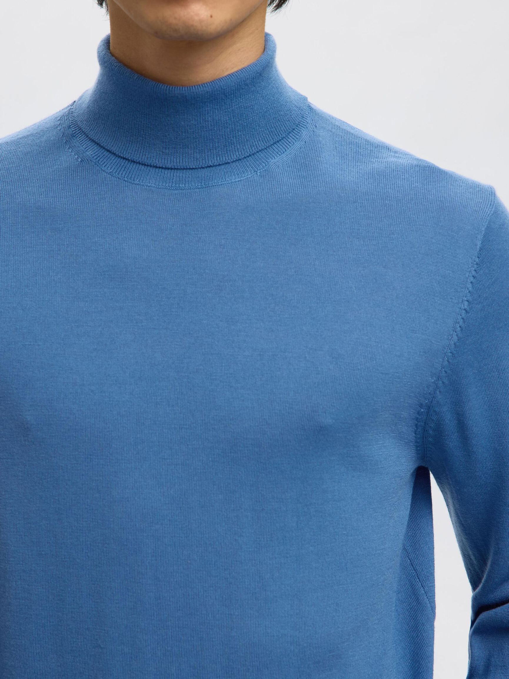 100% MERINO WOOL TURTLENECK, True Navy, highres