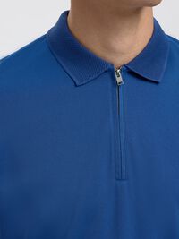 ZIPPER POLO SHIRT, Set Sail, highres