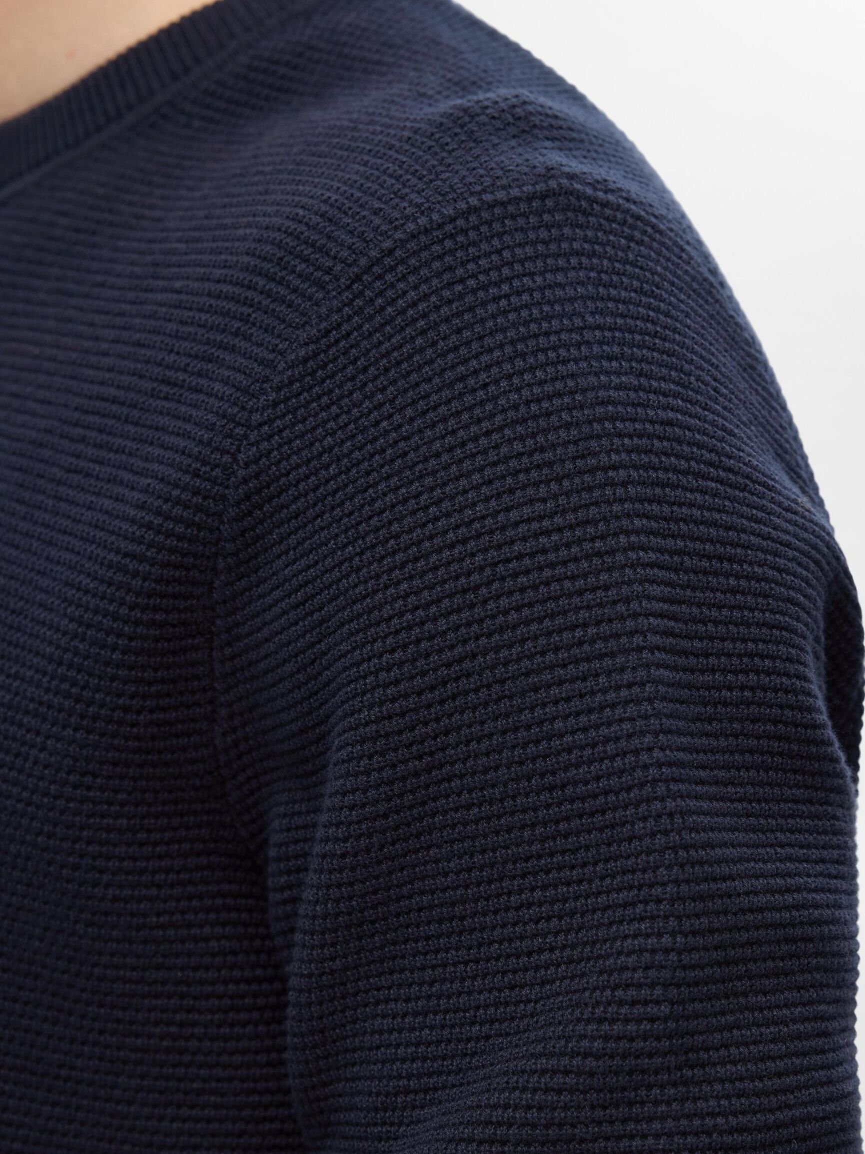 100% COTTON CREWNECK JUMPER, Dark Sapphire, highres