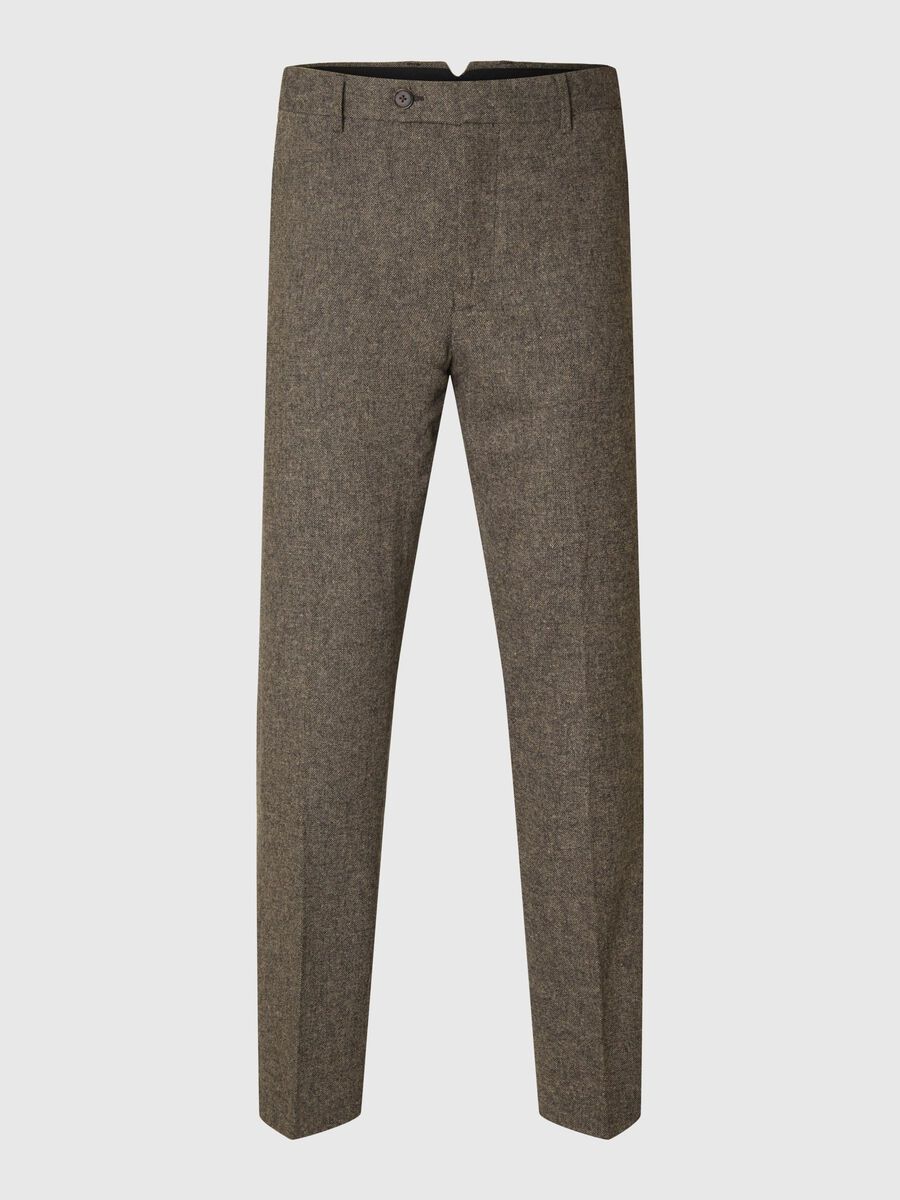 Selected CHECKED WOOL BLEND SUIT TROUSERS, Brownie, highres - 16094333_Brownie_1116331_001.jpg