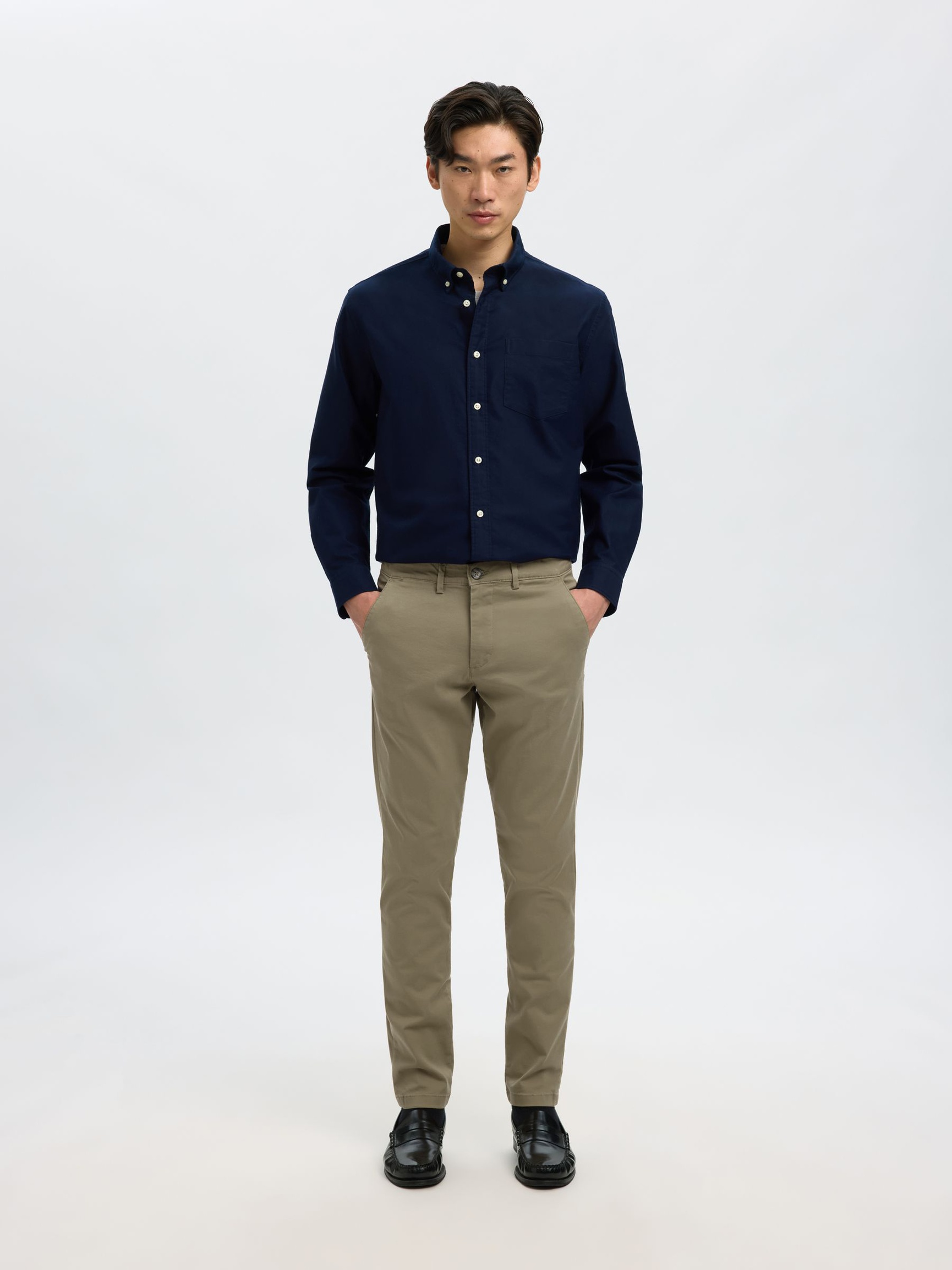 175 SLIM FIT FLEX CHINOS, Ermine, highres