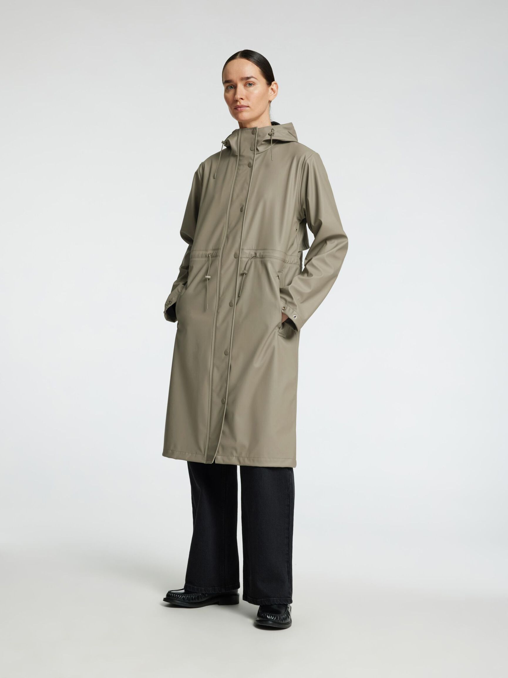 WATER-REPELLENT RAIN JACKET, Vetiver, highres