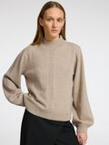 Selected WOLLGEMISCH PULLOVER MIT HOHEM KRAGEN, Oatmeal, highres - 16097386_Oatmeal_008.jpg