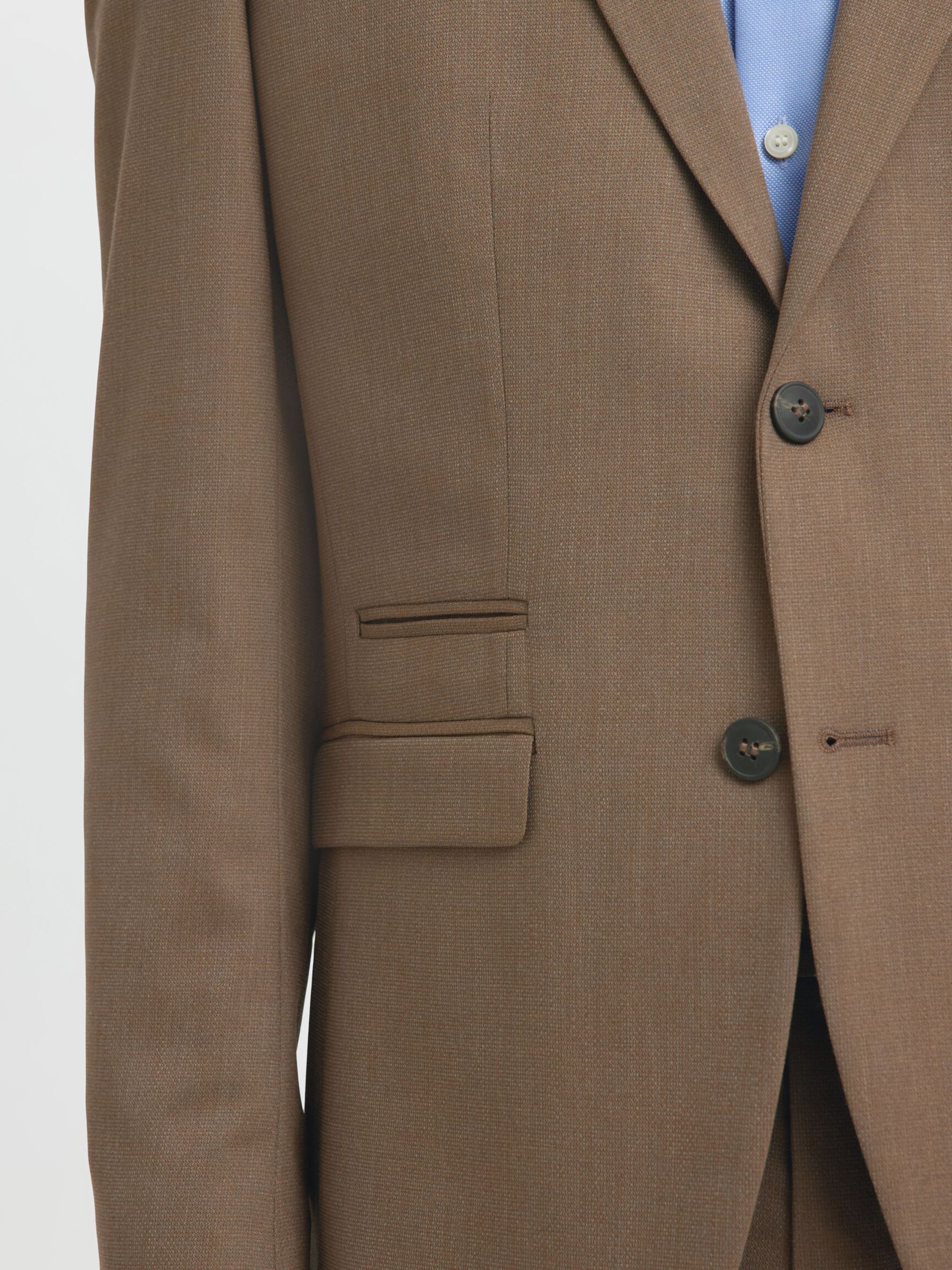 WOVEN WOOL BLEND BLAZER, Kelp, highres
