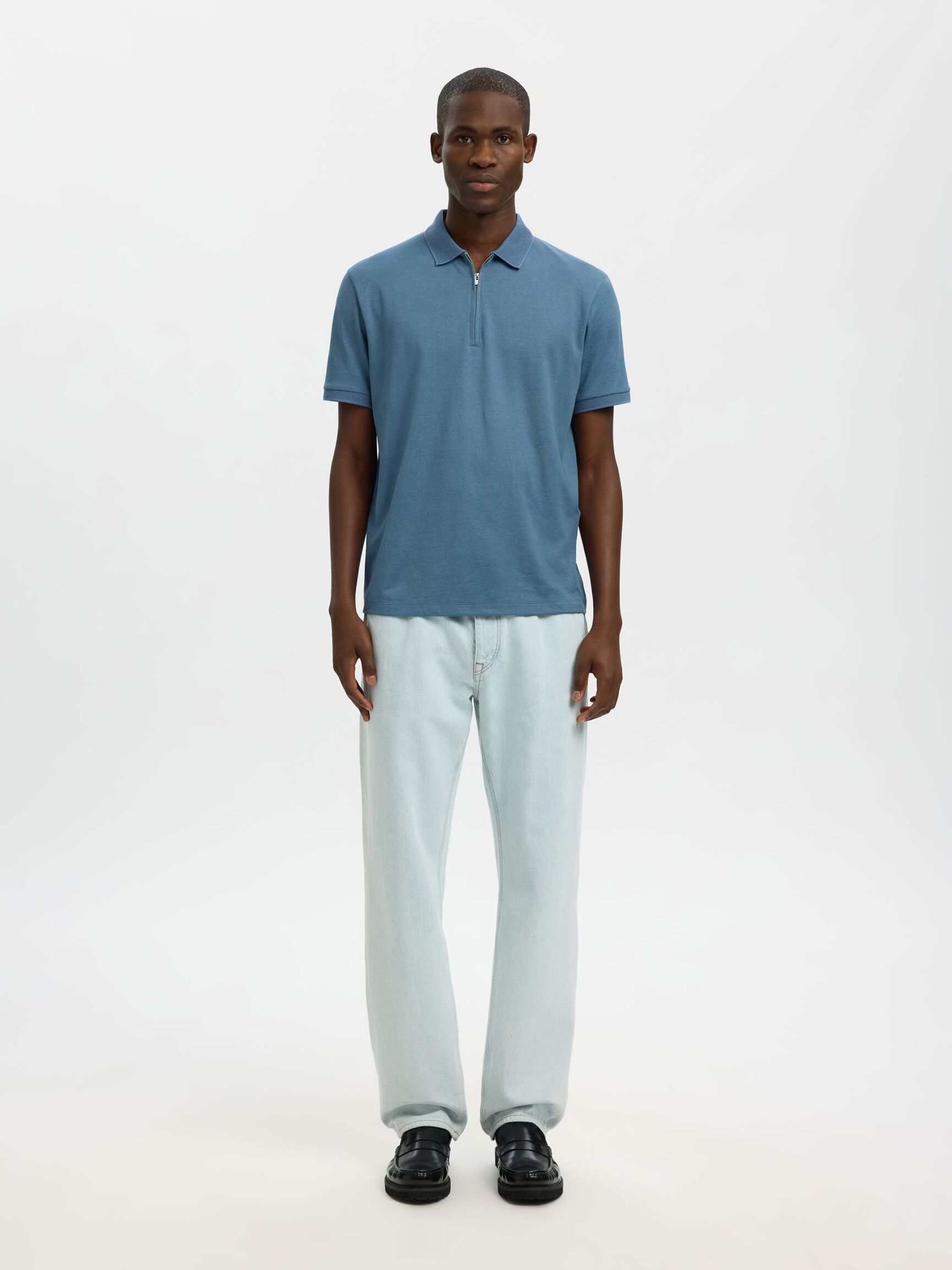 KOSZULKA POLO, Blue Mirage, highres