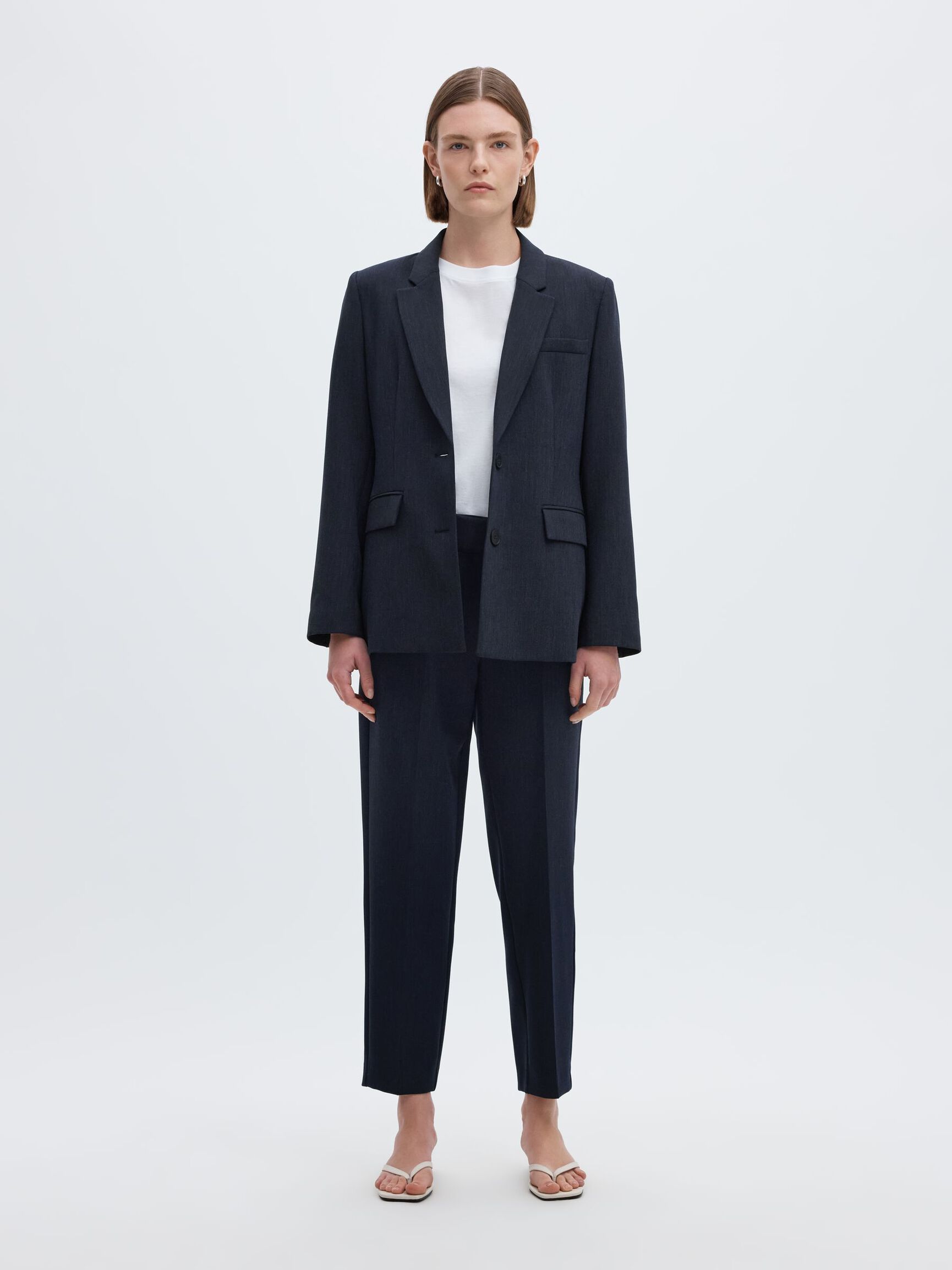 VISCOSEMIX CROPPED BROEK, Dark Sapphire, highres