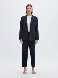 VISCOSEMIX CROPPED BROEK, Dark Sapphire, highres