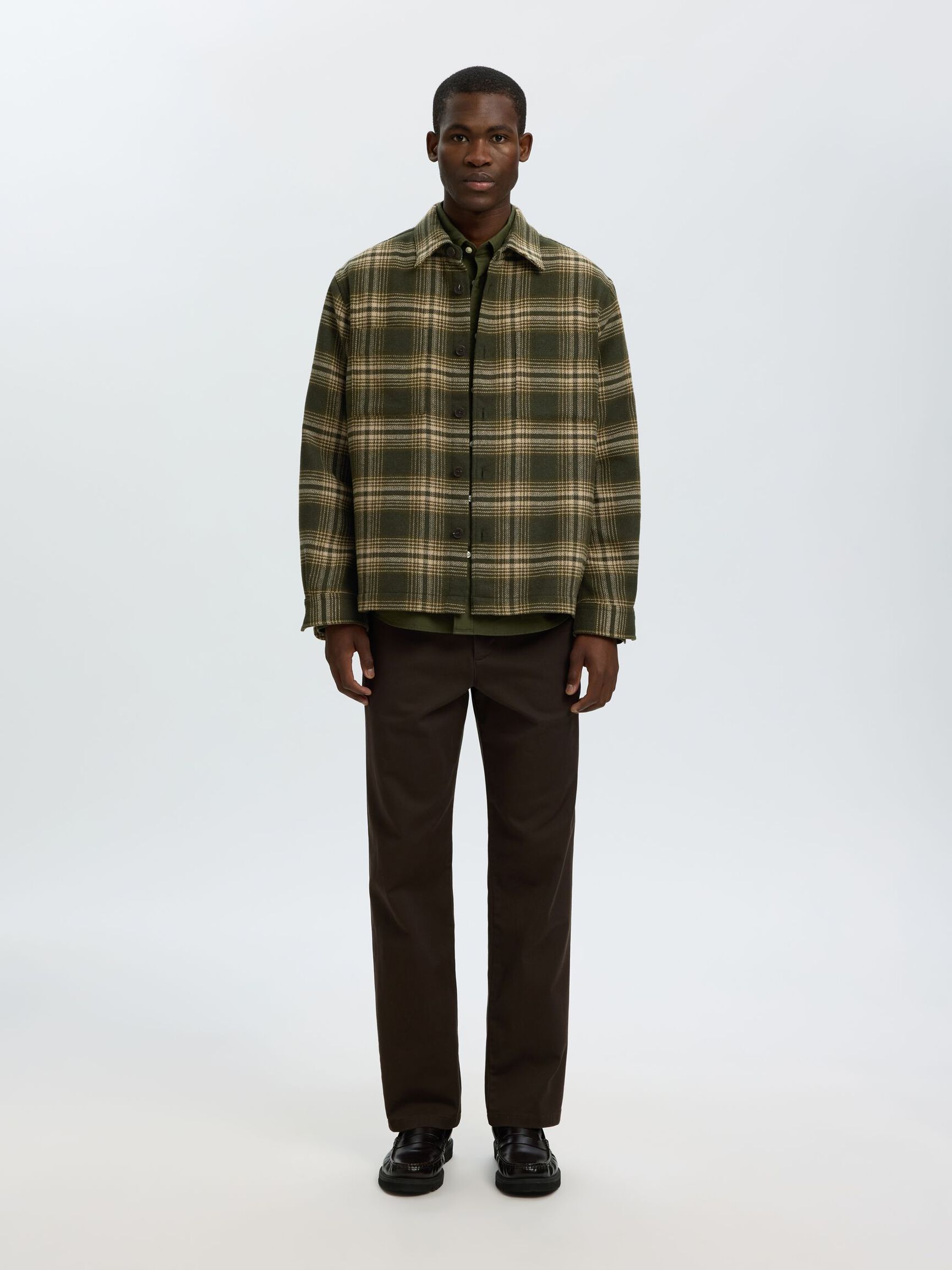 REGULAR FIT OVERSHIRT, Forest Night, highres